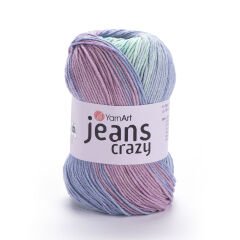 YARNART JEANS CRAZY - MULTICOLOR KNITTING YARN VARIEGATED - 8203