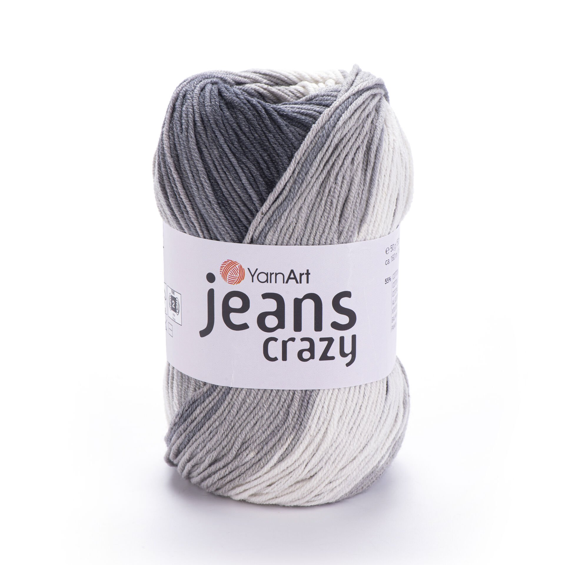 YARNART JEANS CRAZY - MULTICOLOR KNITTING YARN VARIEGATED - 8204