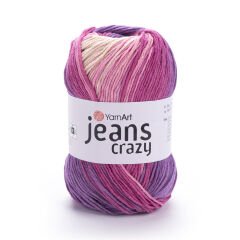 YARNART JEANS CRAZY - MULTICOLOR KNITTING YARN VARIEGATED - 8206