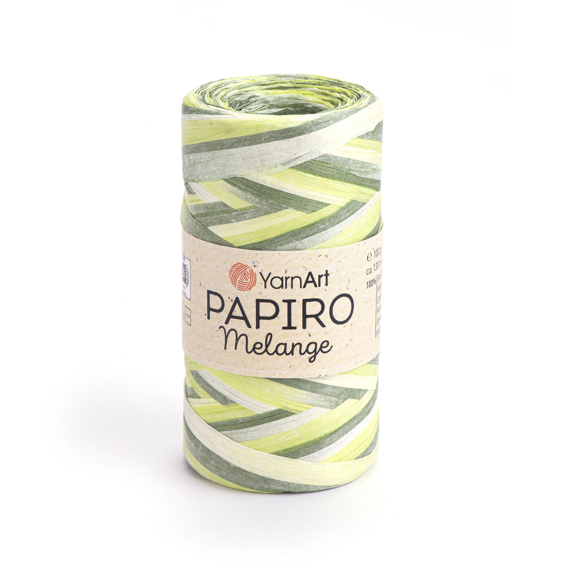 YARNART PAPIRO MELANGE - PAPER RAFFIA VARIEGATED - 2302