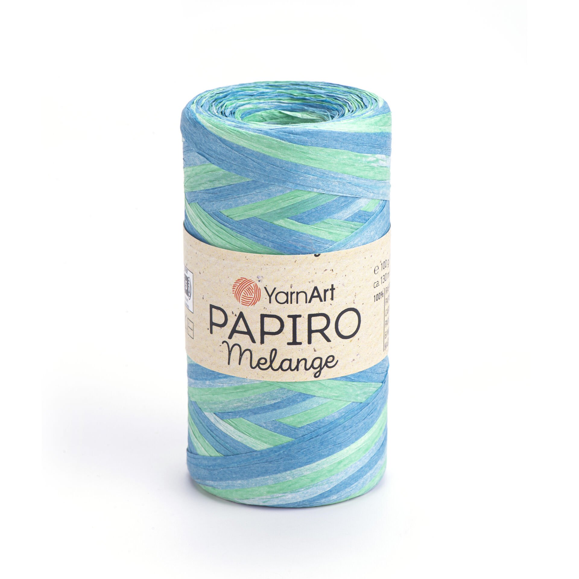 YARNART PAPIRO MELANGE - PAPER RAFFIA VARIEGATED - 2303
