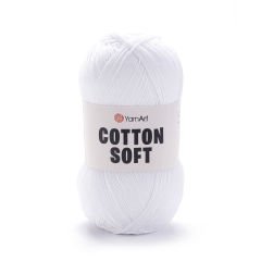 YARNART COTTON SOFT - KNITTING YARN OPTIC WHITE - 62