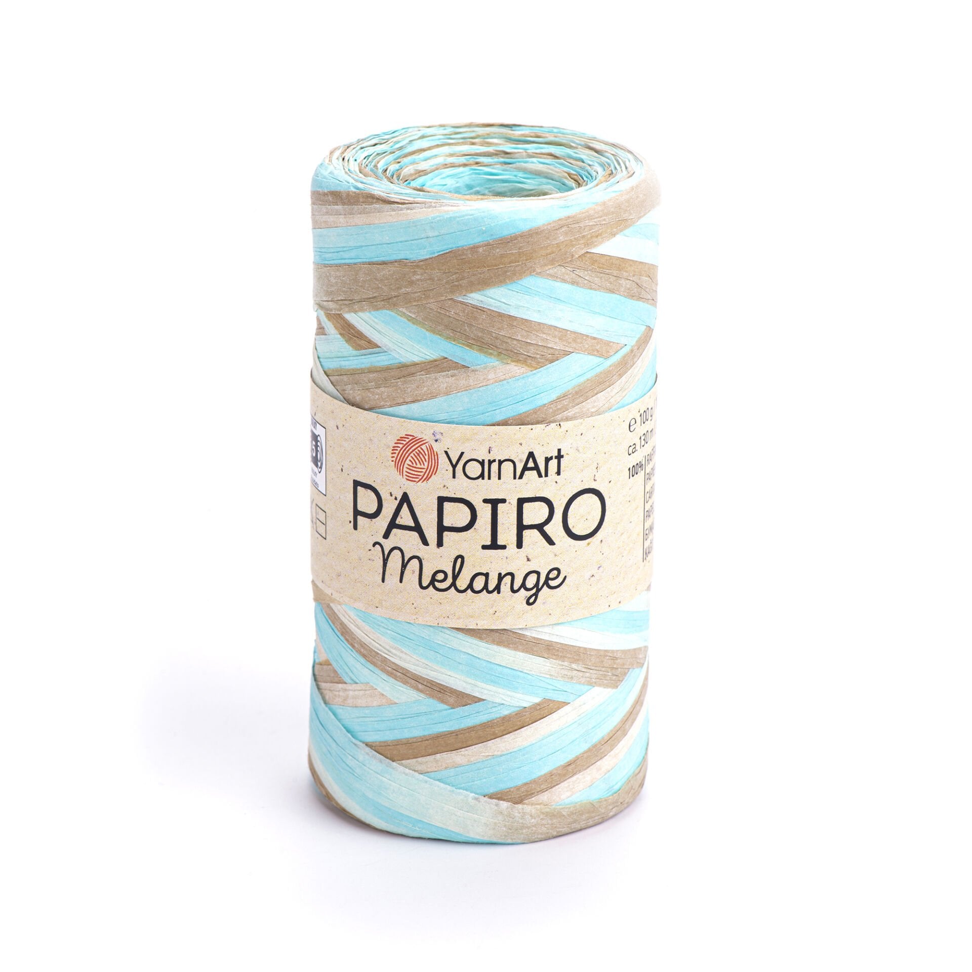 YARNART PAPIRO MELANGE - PAPER RAFFIA VARIEGATED - 2304
