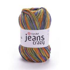 YARNART JEANS CRAZY - MULTICOLOR KNITTING YARN VARIEGATED - 8213