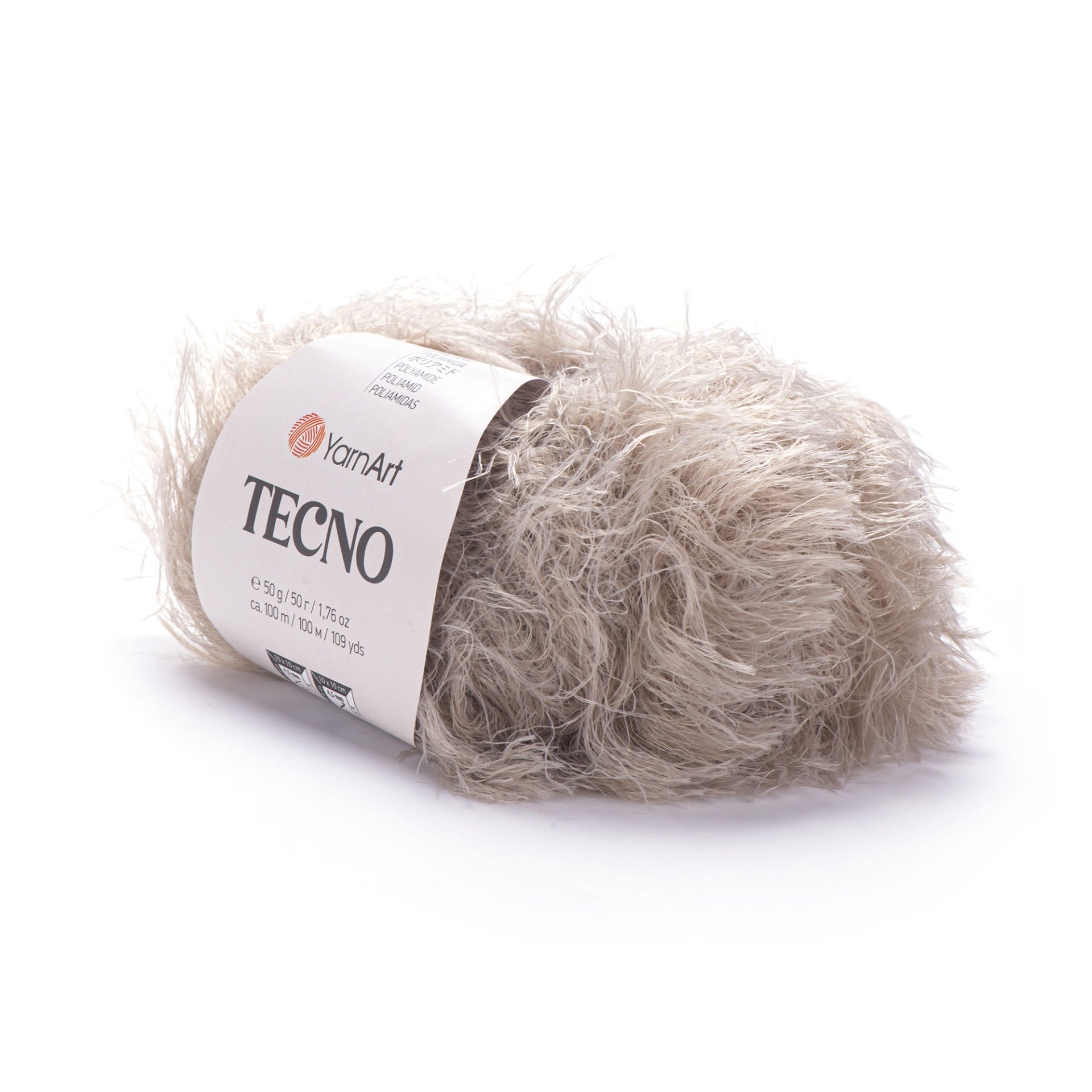 YARNART TECNO - FAUX FUR KNITTING YARN DARK CREAM - 41