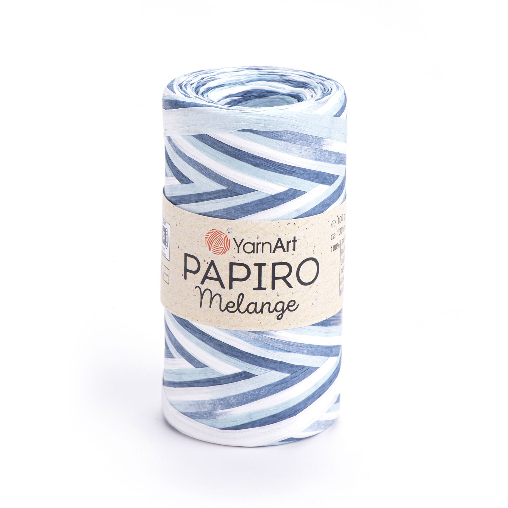 YARNART PAPIRO MELANGE - PAPER RAFFIA VARIEGATED - 2311