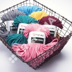 YARNART MACRAME BRAIDED - MACRAME CORD petrolgrün - 783