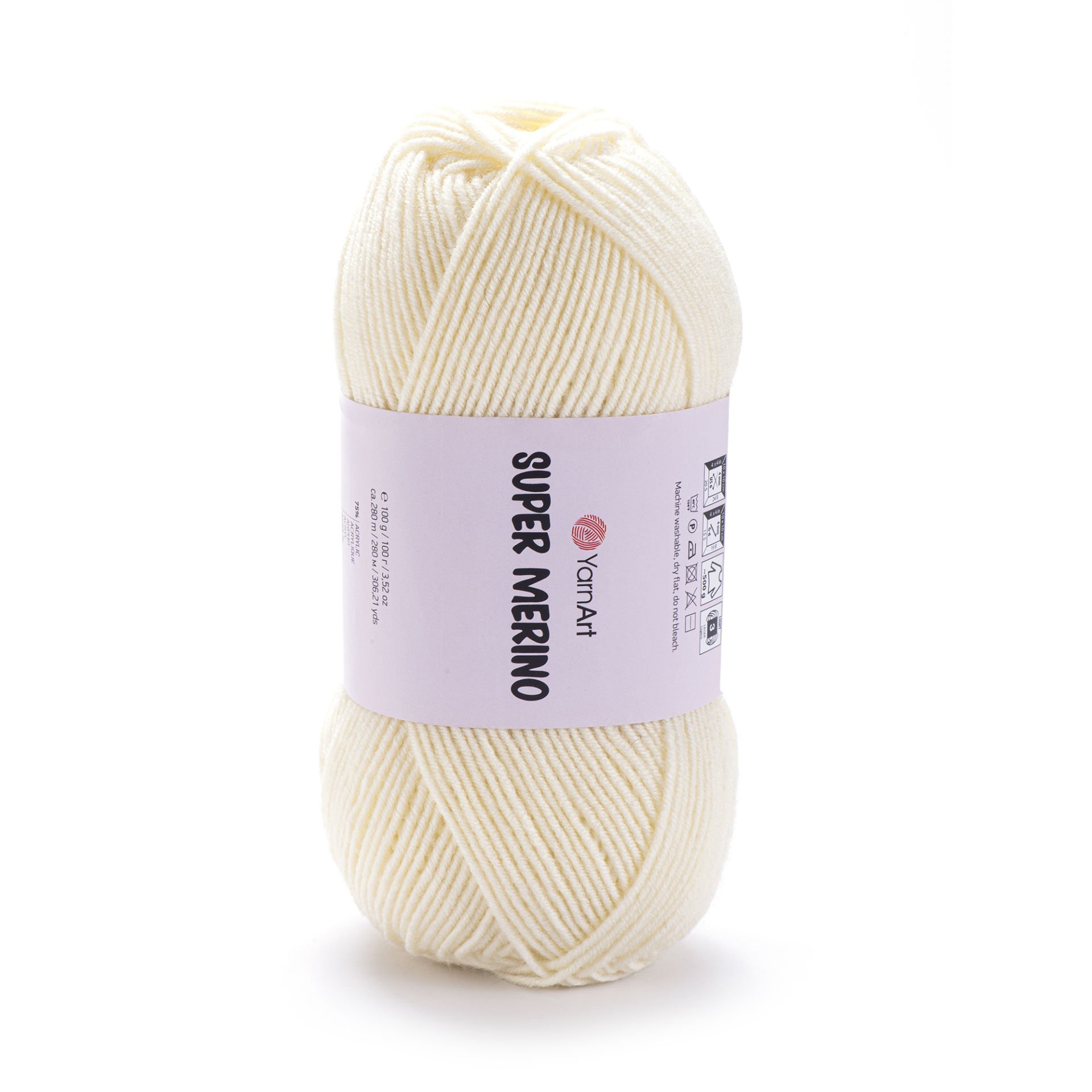 YARNART SUPER MERINO - KNITTING YARN CREAM - 256