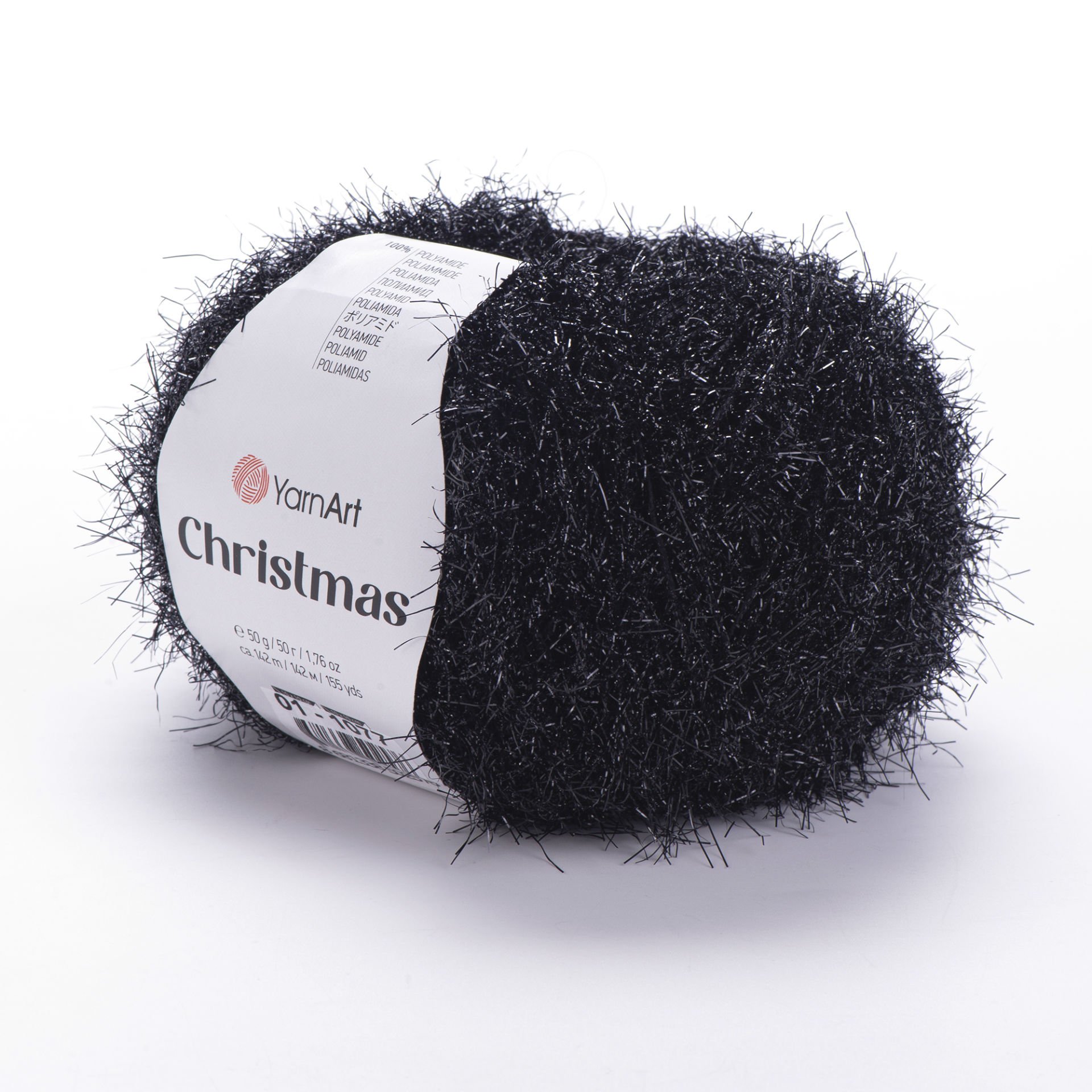 YARNART CHRISTMAS - SPARKLY KNITTING YARN BLACK - 01
