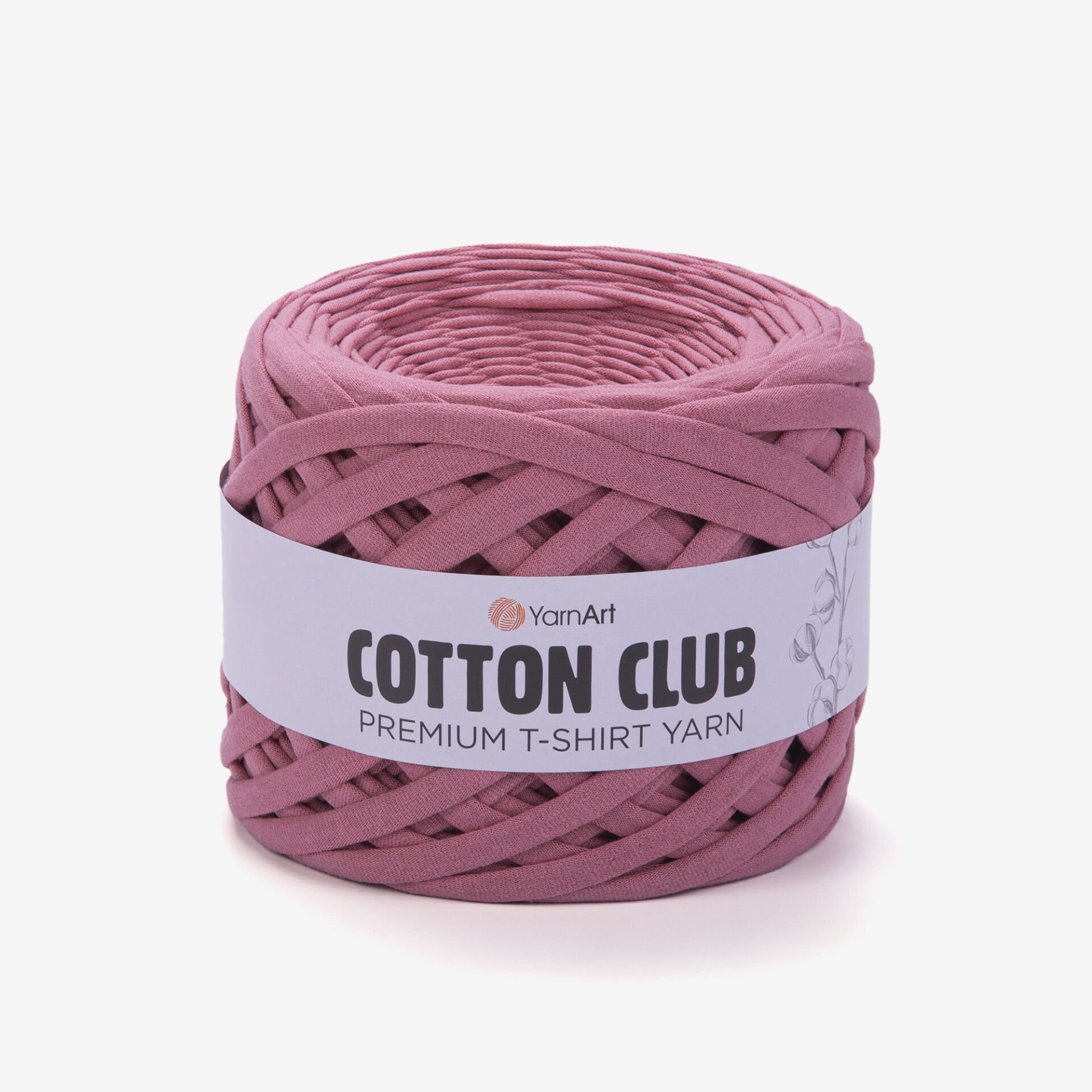 YARNART COTTON CLUB - PREMIUM T-SHIRT YARN LIGHT DRIED ROSE - 7340
