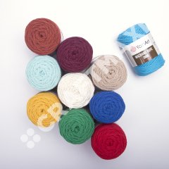 YARNART MACRAME ROPE 3 MM - MACRAME CORD BLACK - 750