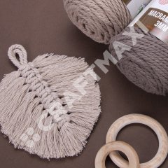 YARNART MACRAME ROPE 3 MM - MACRAME CORD BLACK - 750