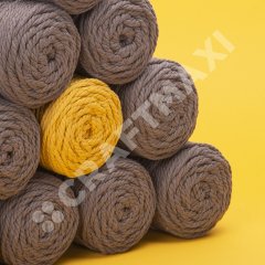 YARNART MACRAME ROPE 3 MM - MACRAME CORD BLACK - 750