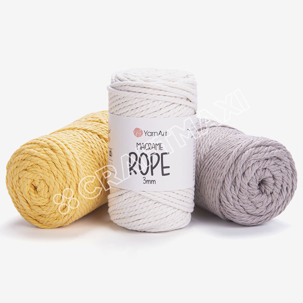 YARNART MACRAME ROPE 3 MM - MACRAME CORD