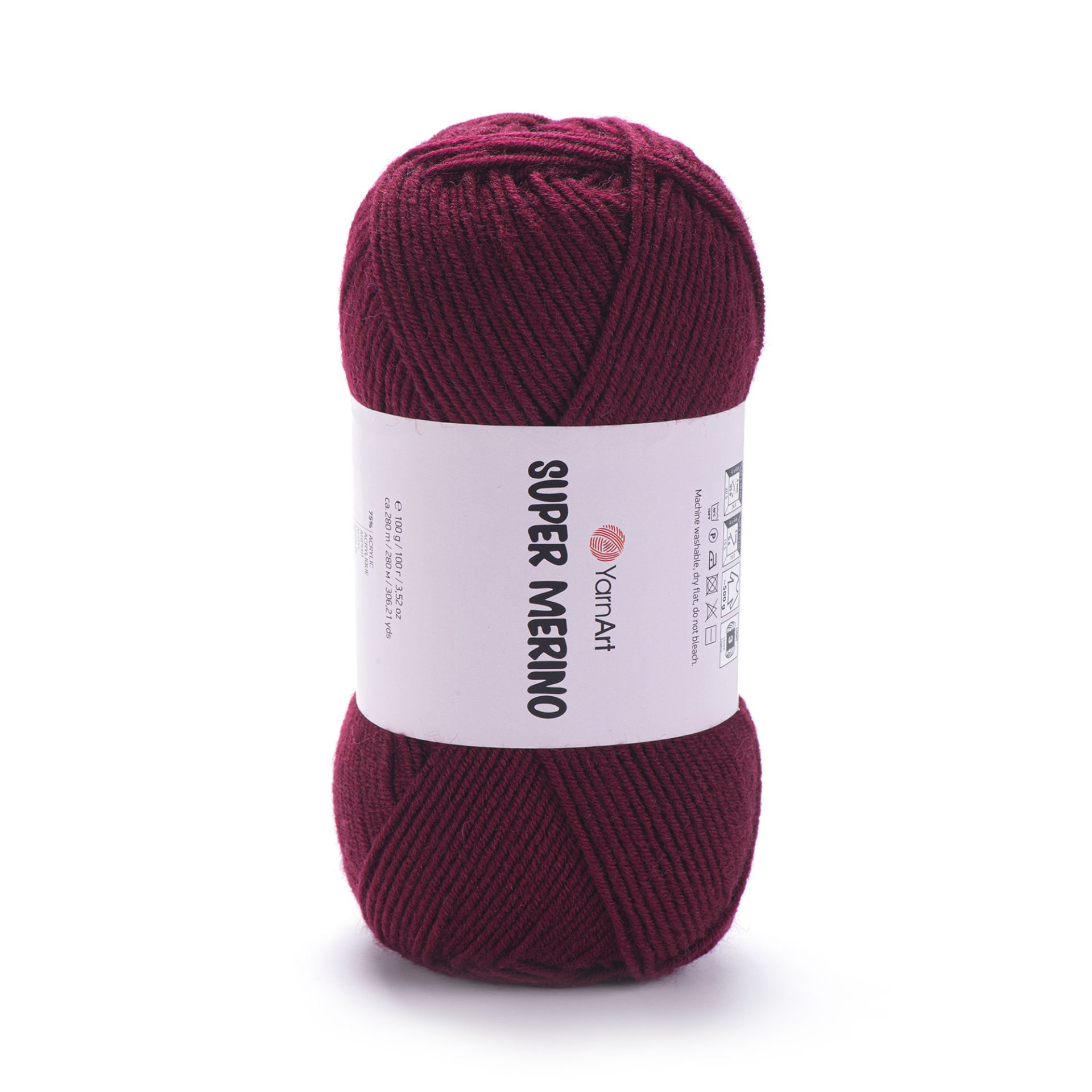 YARNART SUPER MERINO - KNITTING YARN CLARET - 999