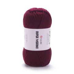 YARNART SUPER MERINO - KNITTING YARN CLARET - 999