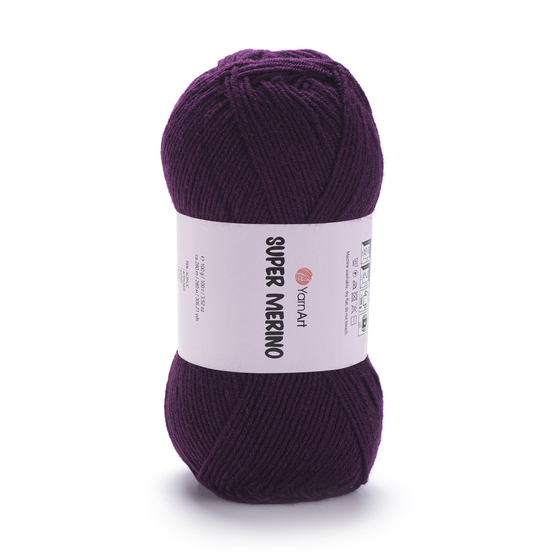YARNART SUPER MERINO - KNITTING YARN PURPLE - 188