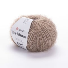 YARNART CHRISTMAS - SPARKLY KNITTING YARN BEIGE - 05