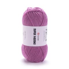 YARNART SUPER MERINO - KNITTING YARN PINK - 1249