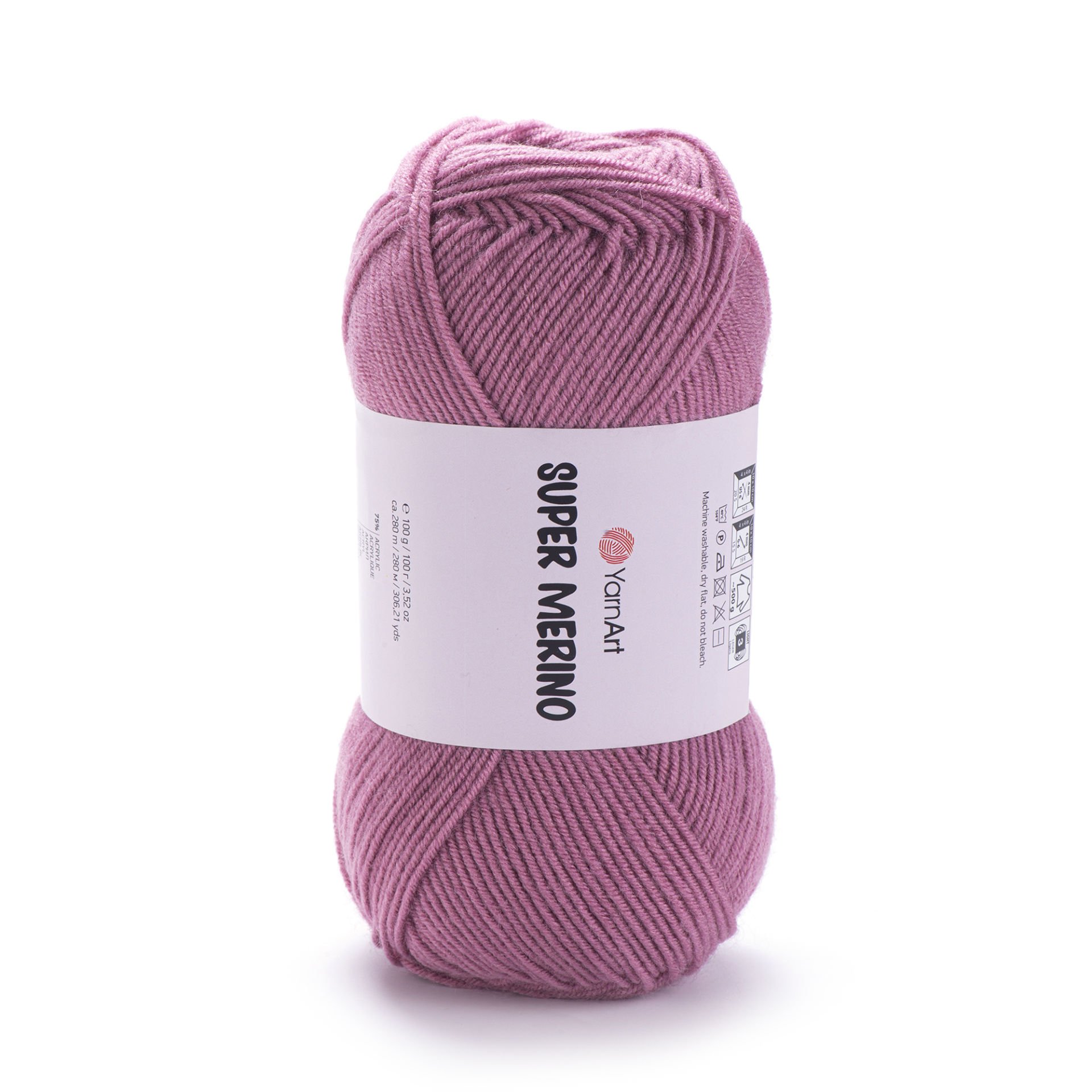 YARNART SUPER MERINO - KNITTING YARN DARK PINK - 275