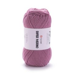 YARNART SUPER MERINO - KNITTING YARN DARK PINK - 275