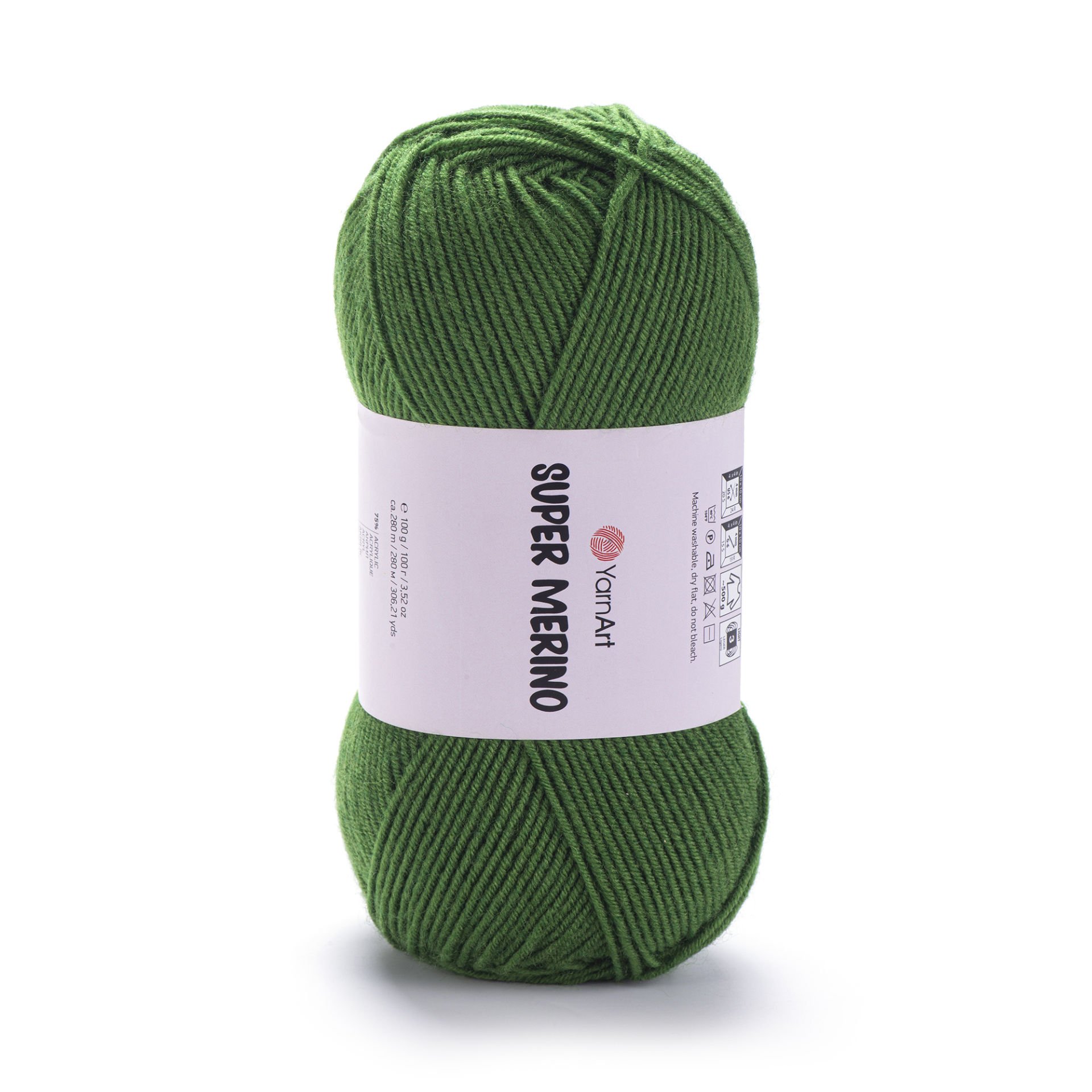 YARNART SUPER MERINO - KNITTING YARN GREEN - 6574