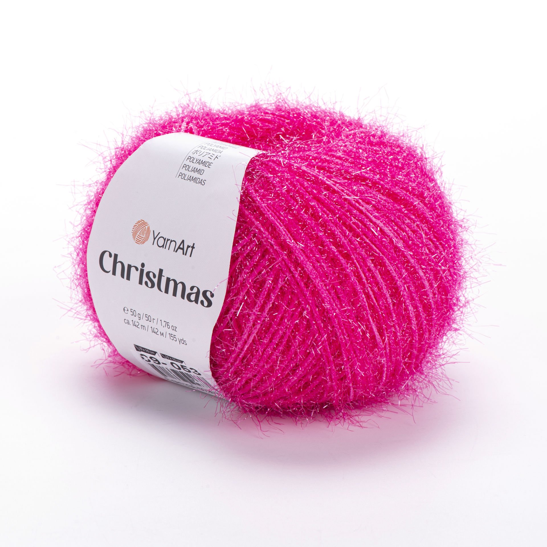 YARNART CHRISTMAS - SPARKLY KNITTING YARN FUCHSIA - 09