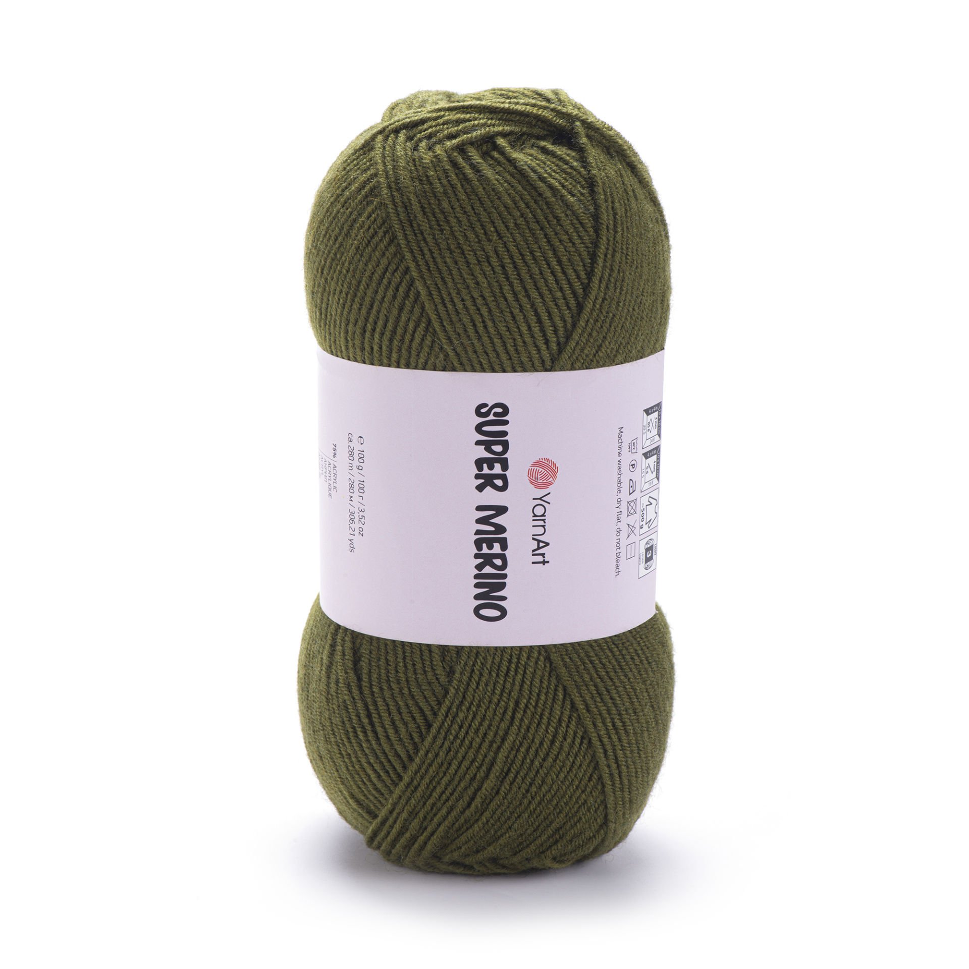 YARNART SUPER MERINO - KNITTING YARN OLIVE GREEN - 263