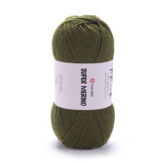 YARNART SUPER MERINO - KNITTING YARN OLIVE GREEN - 263