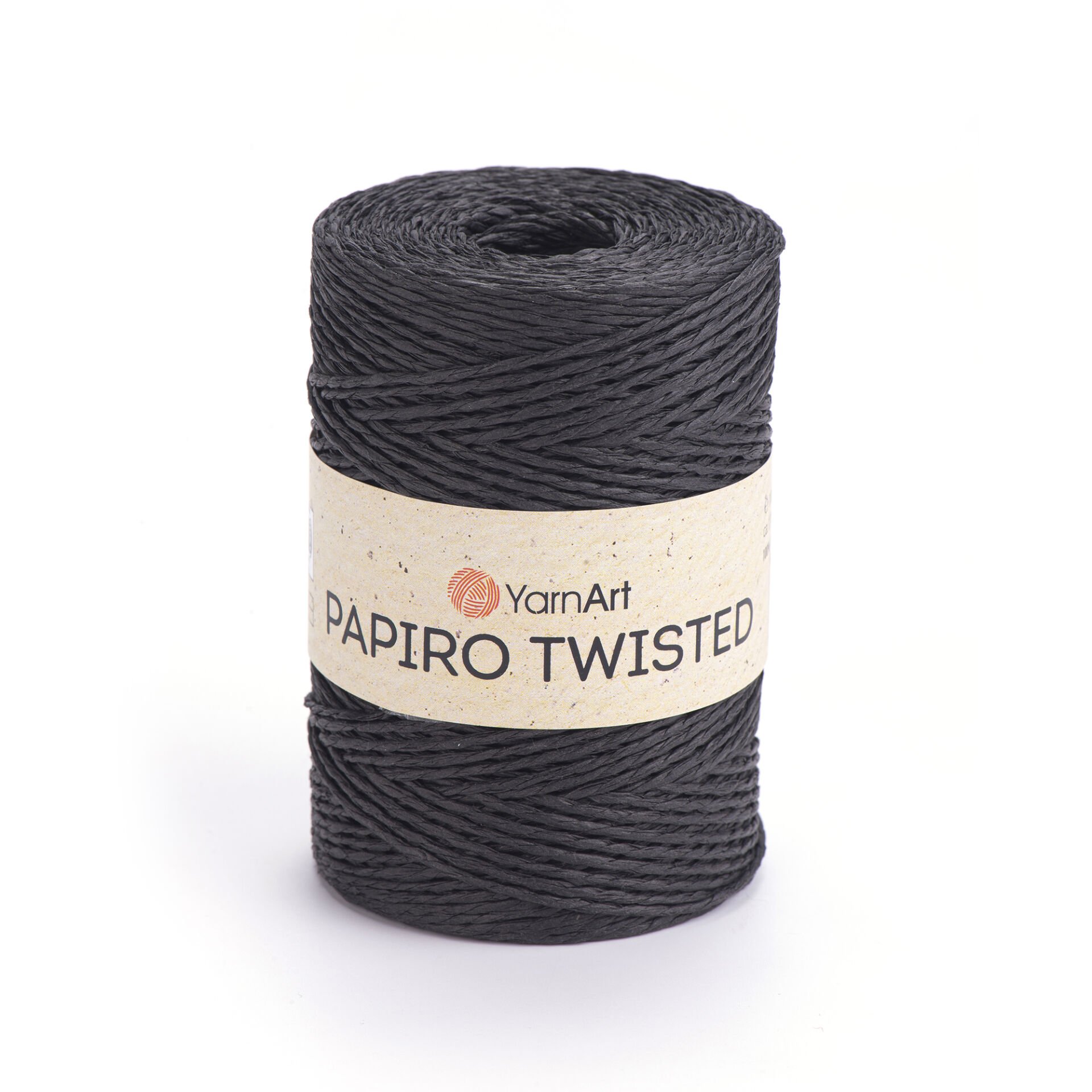 YARNART PAPIRO TWISTED - PAPER RAFFIA BLACK - 1309