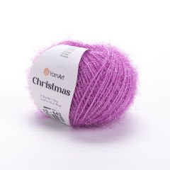 YARNART CHRISTMAS - SPARKLY KNITTING YARN LIGHT PURPLE - 12