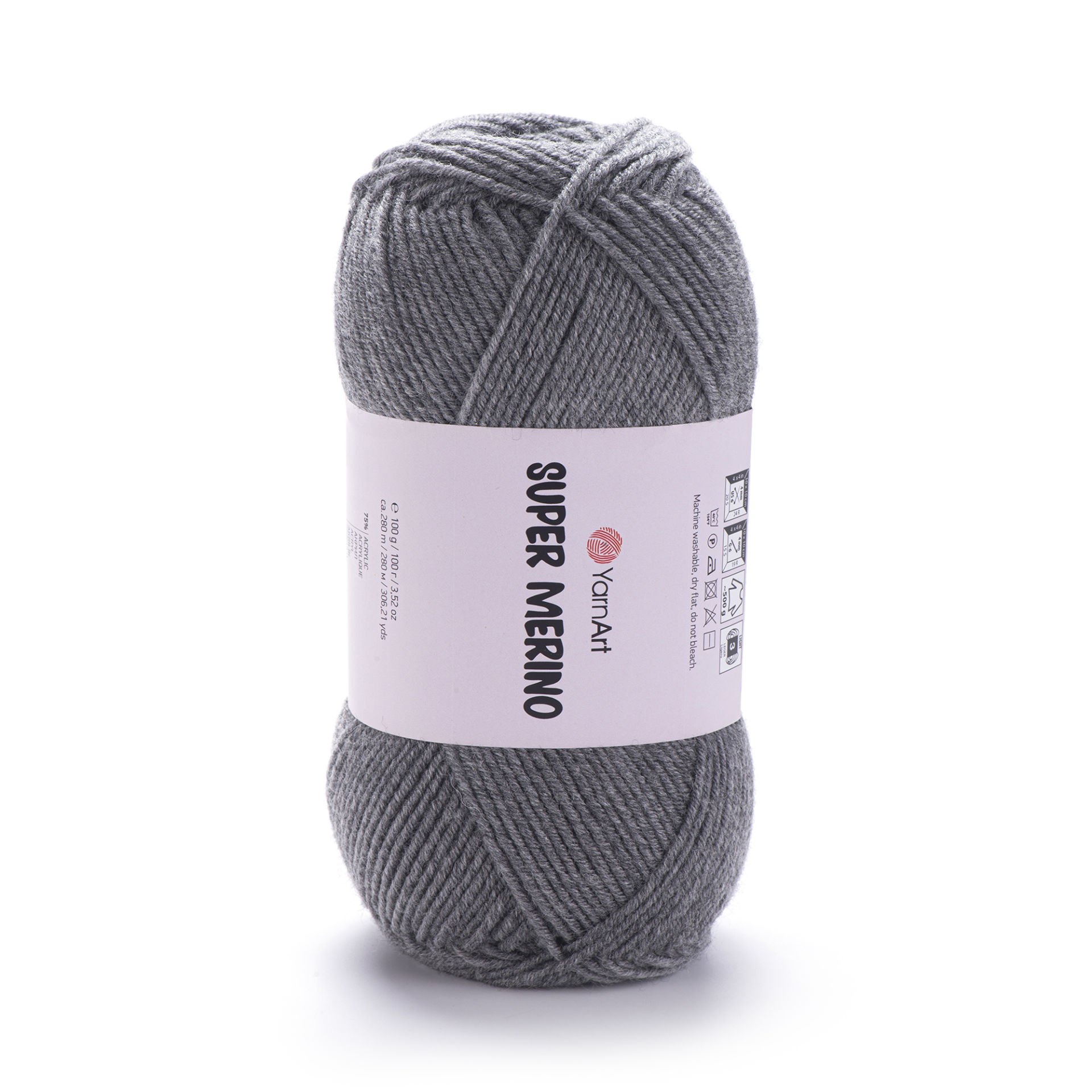 YARNART SUPER MERINO - KNITTING YARN GREY - 194
