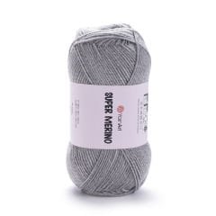 YARNART SUPER MERINO - KNITTING YARN LIGHT GREY - 195