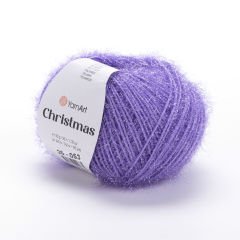 YARNART CHRISTMAS - SPARKLY KNITTING YARN LILAC - 26