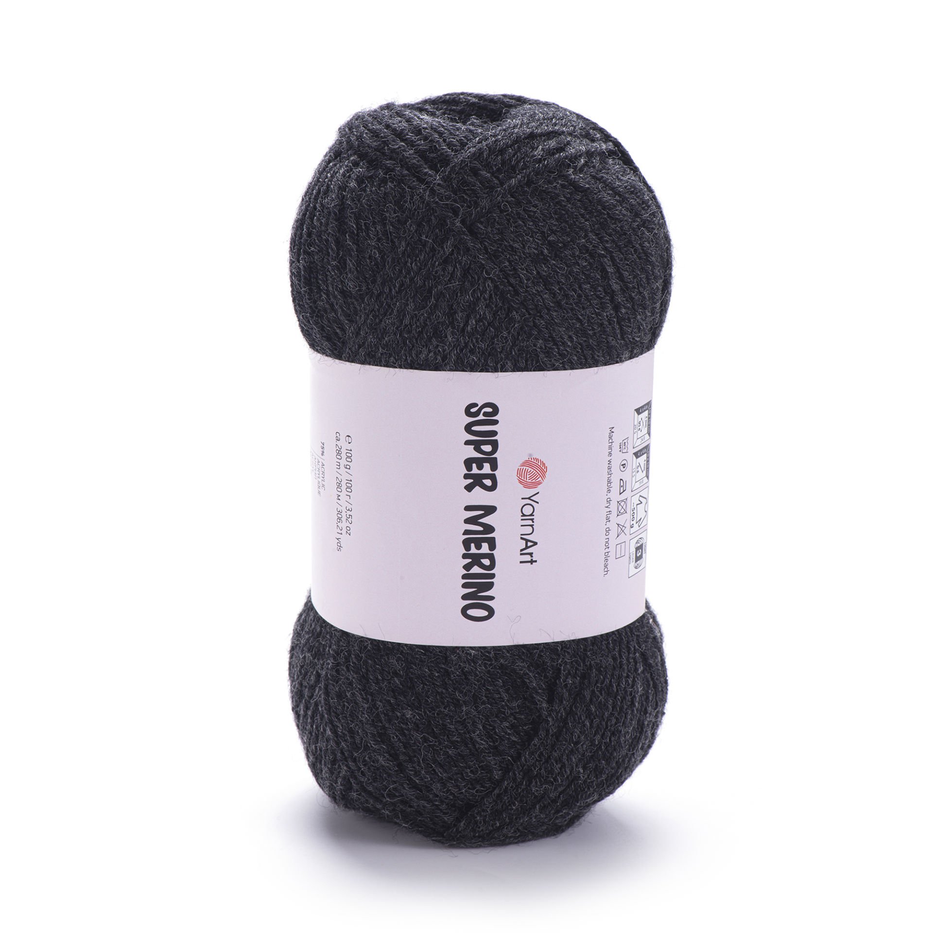 YARNART SUPER MERINO - KNITTING YARN ANTHRACITE - 1441
