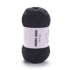 YARNART SUPER MERINO - KNITTING YARN ANTHRACITE - 1441