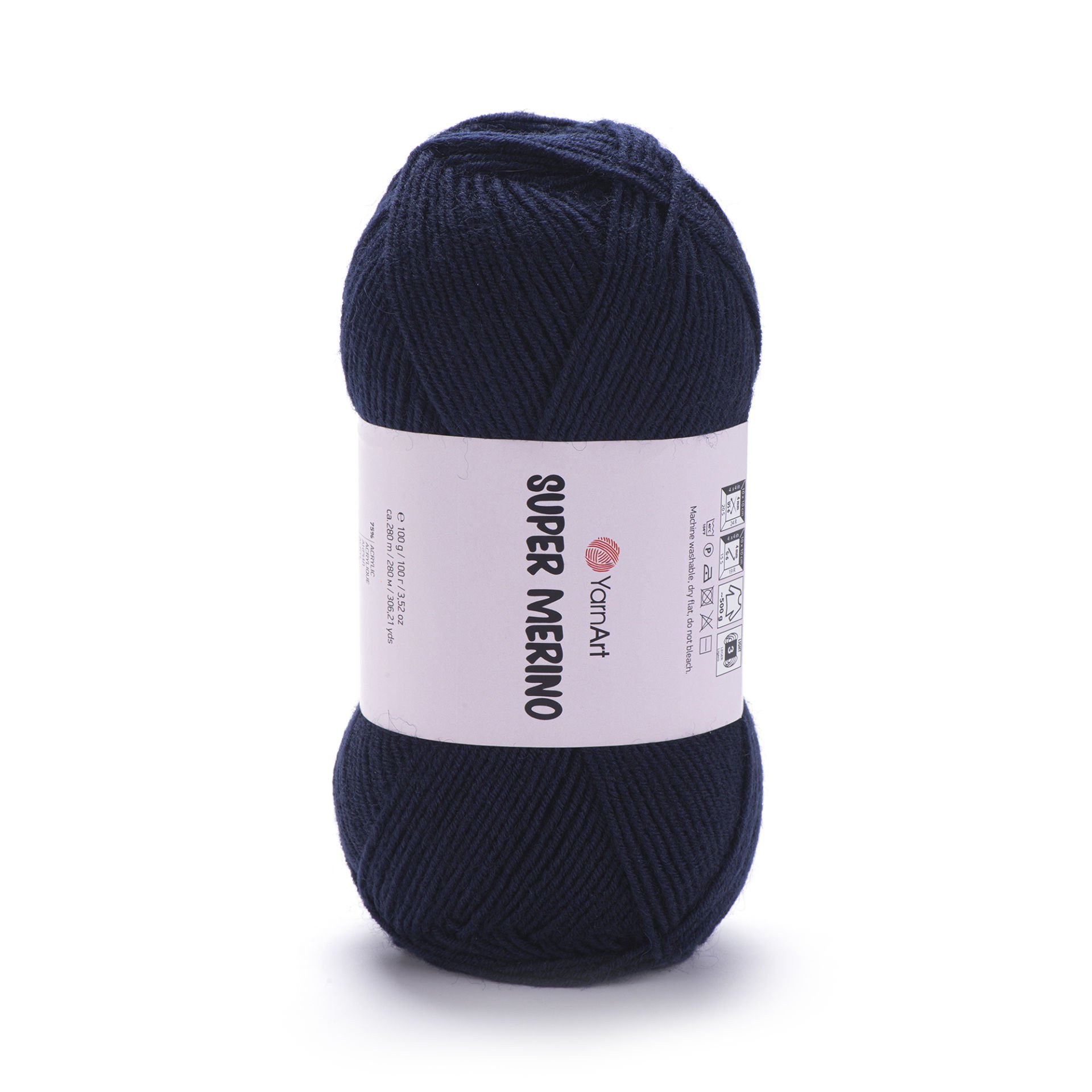 YARNART SUPER MERINO - KNITTING YARN NAVY - 148