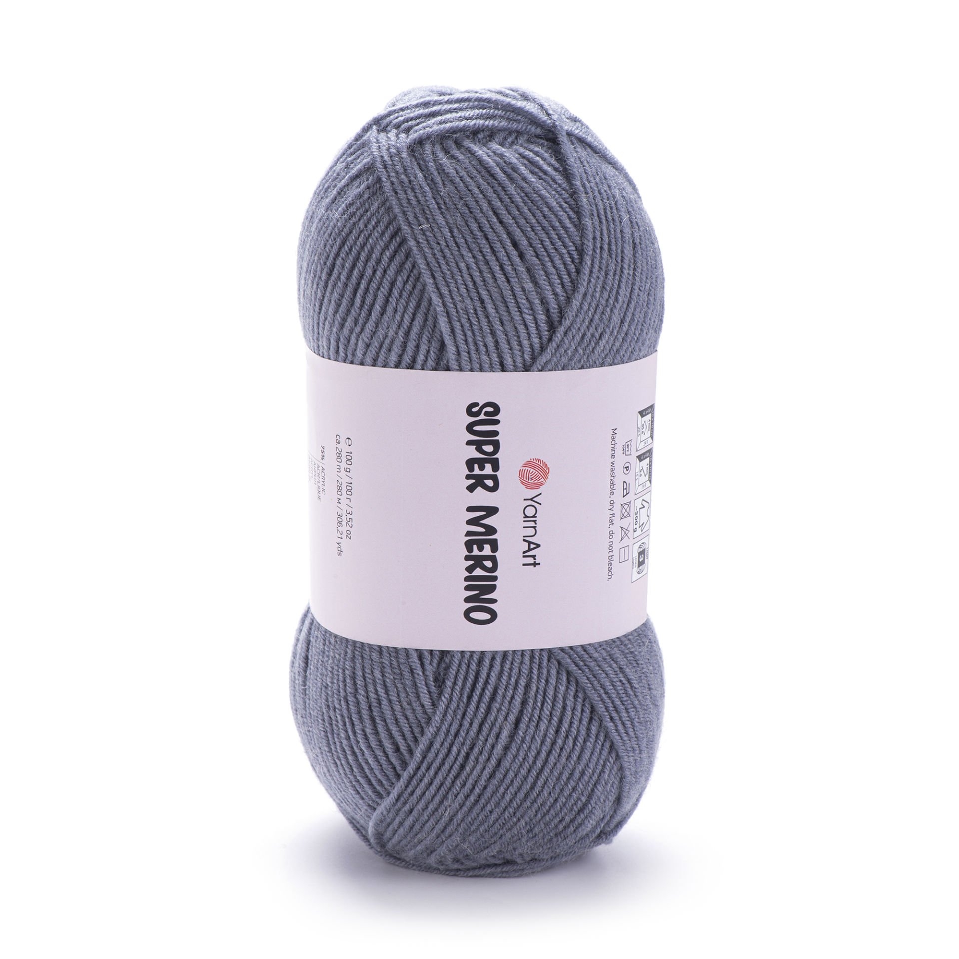 YARNART SUPER MERINO - KNITTING YARN BLUE-GREY - 774