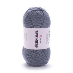 YARNART SUPER MERINO - KNITTING YARN BLUE-GREY - 774